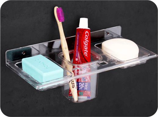 TUMBLER + DOUBLE SOAP DISH (PC)